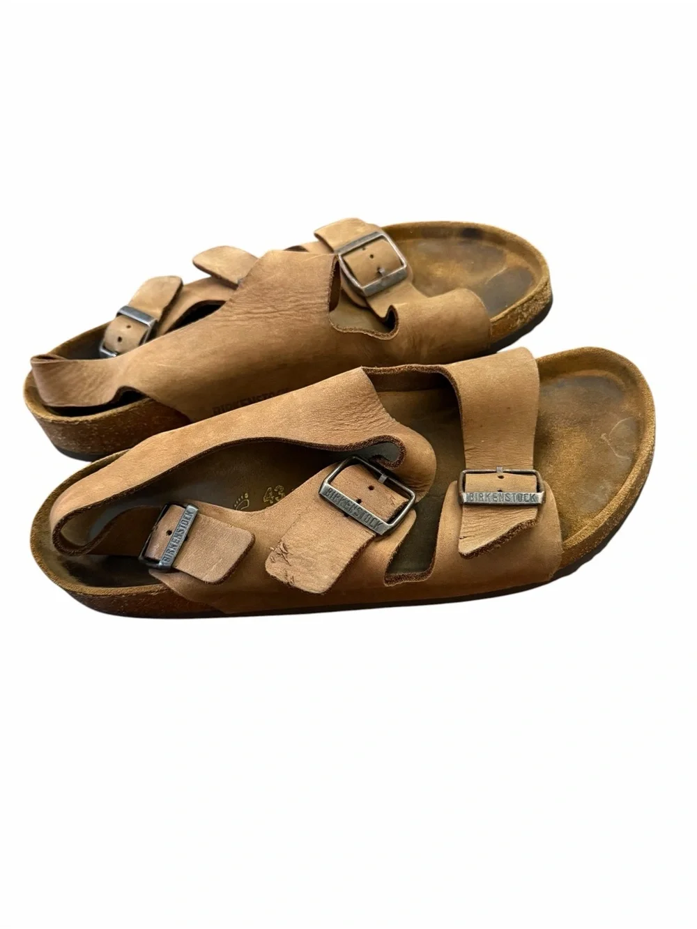 Birkenstock Milano Nubuck Leather Sandals Brown Women’s EU 43 US 10 Adjustable
